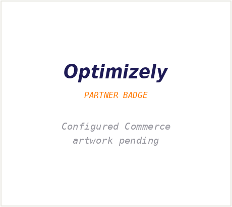 Optimizely partner badge, Configured Commerce — artwork pending